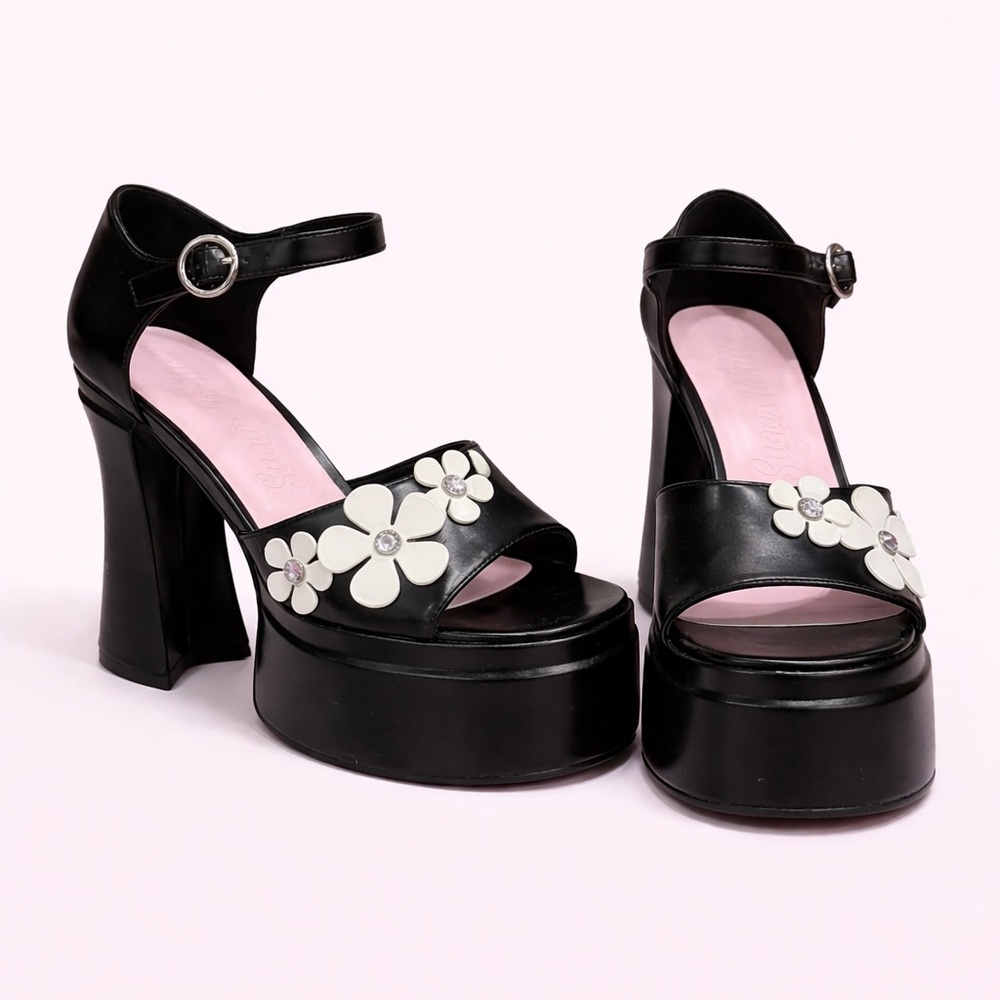 Dolls Kill Sugar Thrillz Daisy Platform Heels Sz 9.5